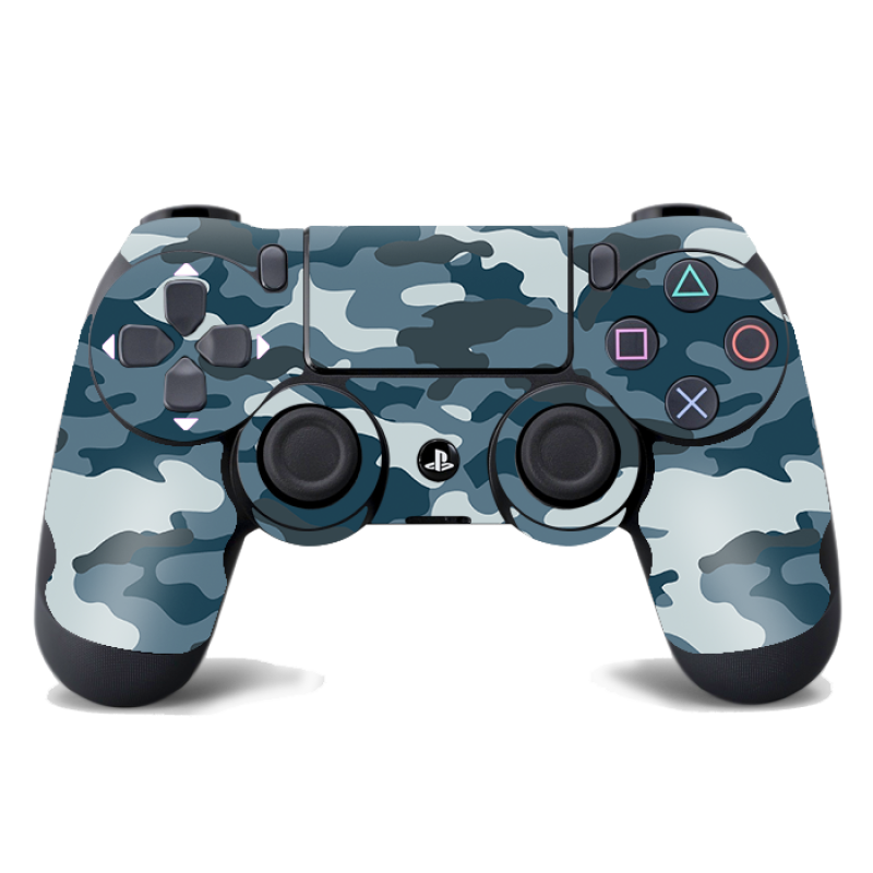 Skin Adhesivo Joystick PS4 Camuflado Blue PS