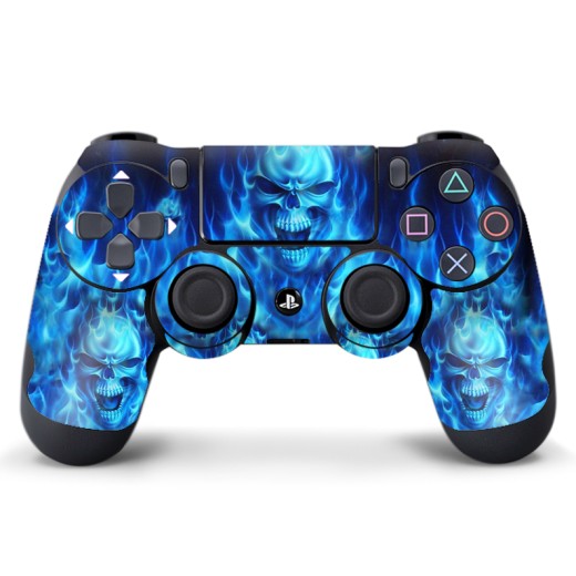 Skin Adhesivo Joystick PS4 Blue Skulls