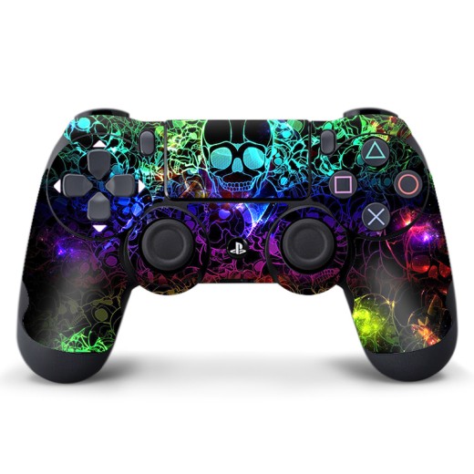 Skin Adhesivo Joystick PS4 Color Skulls