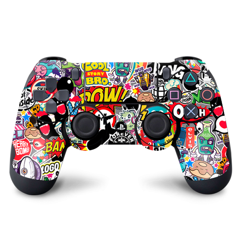 Skin Adhesivo Joystick PS4 Sticker Bomb