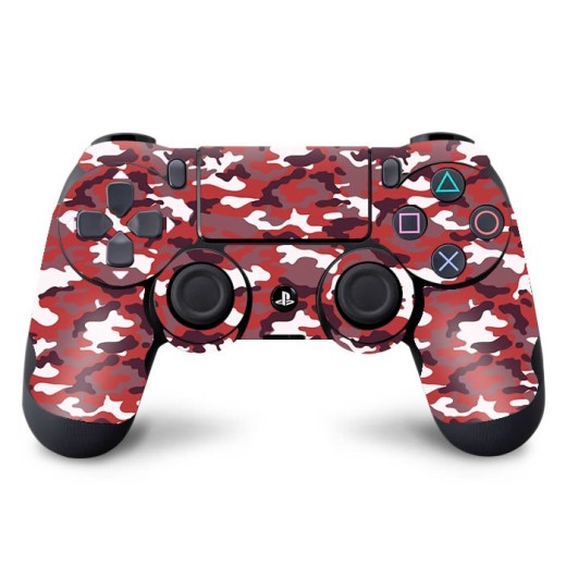 Skin Adhesivo Joystick PS4 Camuflado Red