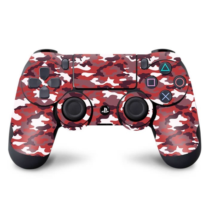 Skin Adhesivo Joystick PS4 Camuflado Red