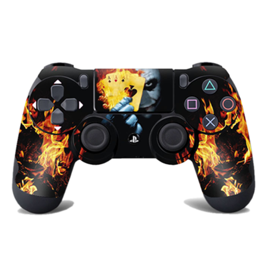 Skin Adhesivo Joystick PS4 Card on Fire