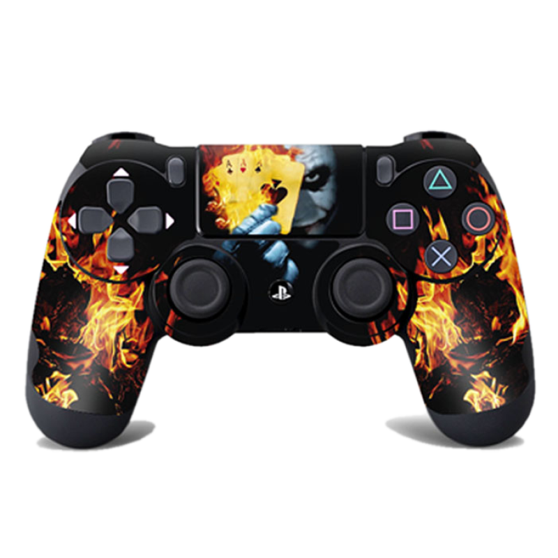 Skin Adhesivo Joystick PS4 Card on Fire