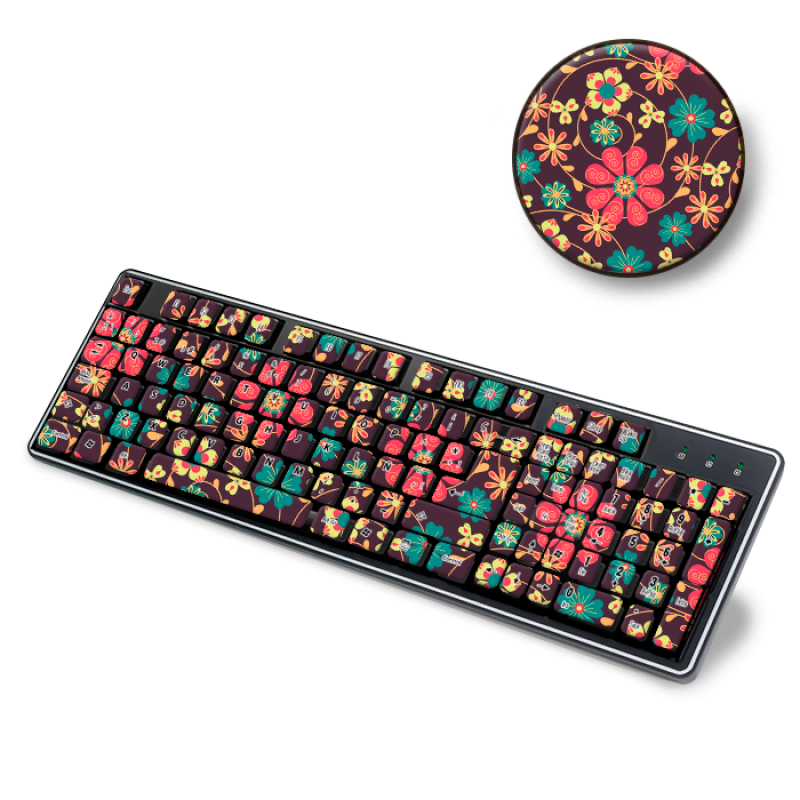 Skin Adhesivo Teclado Flor de Piel