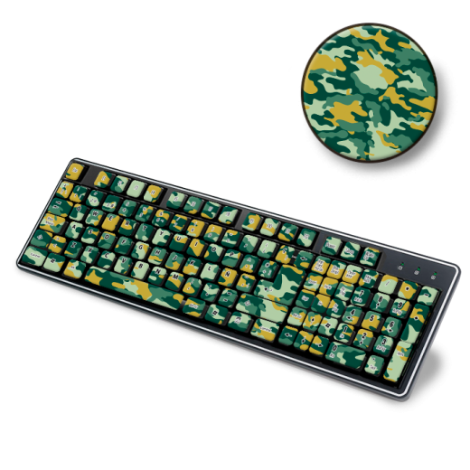 Skin Adhesivo Teclado Camuflado Continental