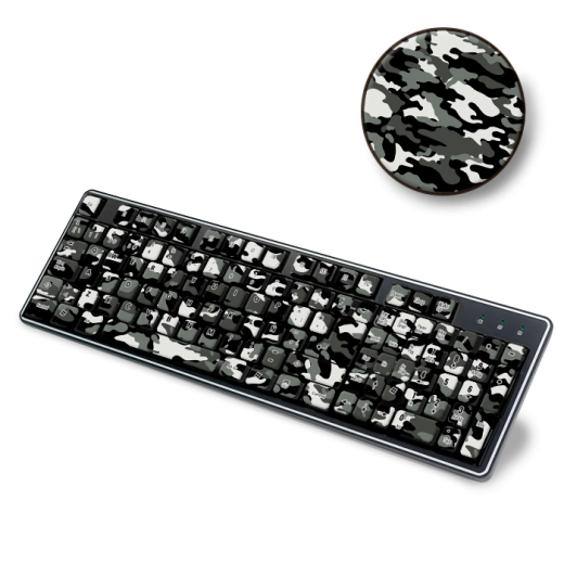 Skin Adhesivo Teclado Camuflado Gray