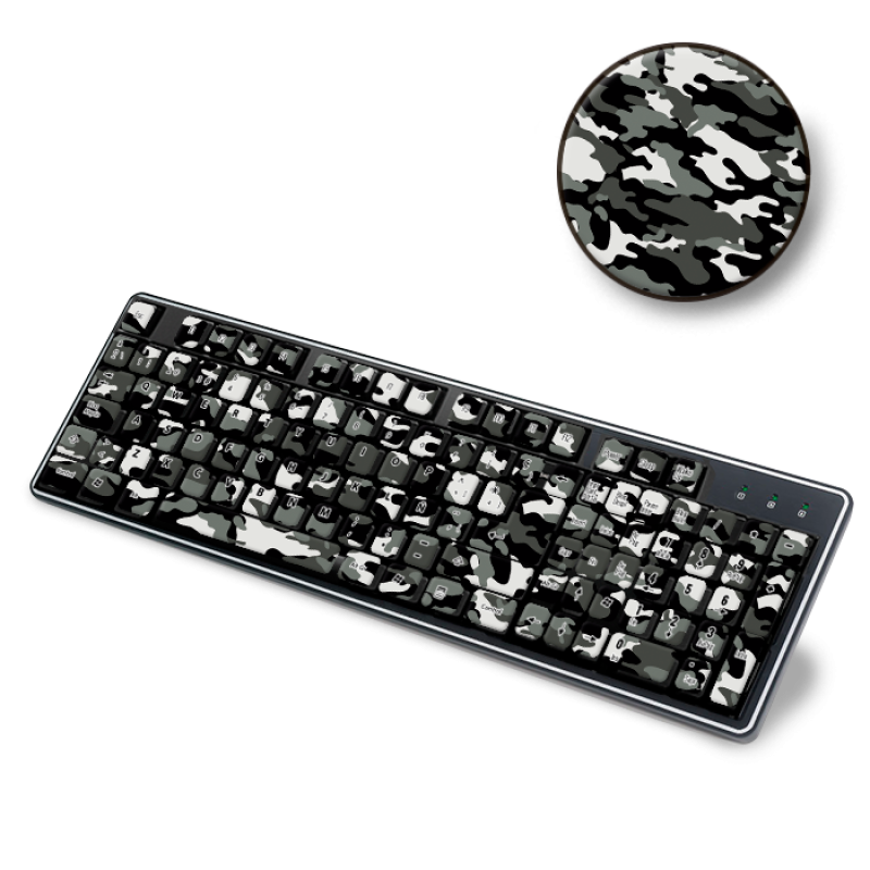 Skin Adhesivo Teclado Camuflado Gray