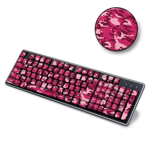Skin Adhesivo Teclado Camuflado Pink