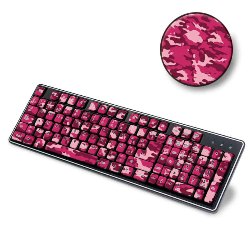 Skin Adhesivo Teclado Camuflado Pink