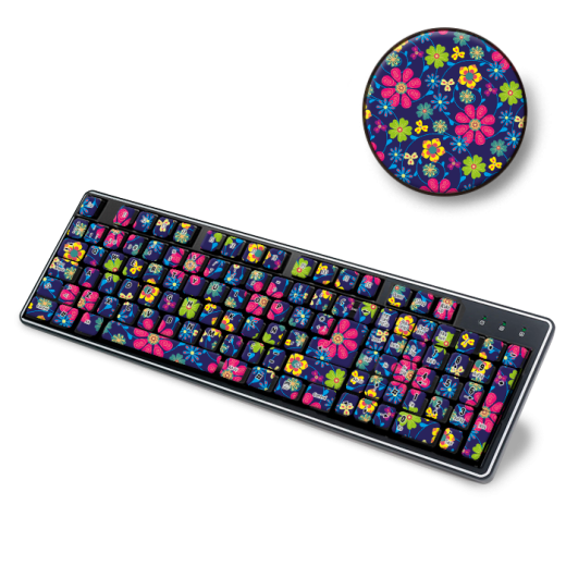 Skin Adhesivo Teclado Flora