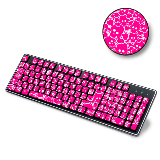 Skin Adhesivo Teclado Pink Skull
