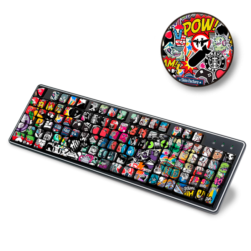 Skin Adhesivo Teclado Sticker Bomb