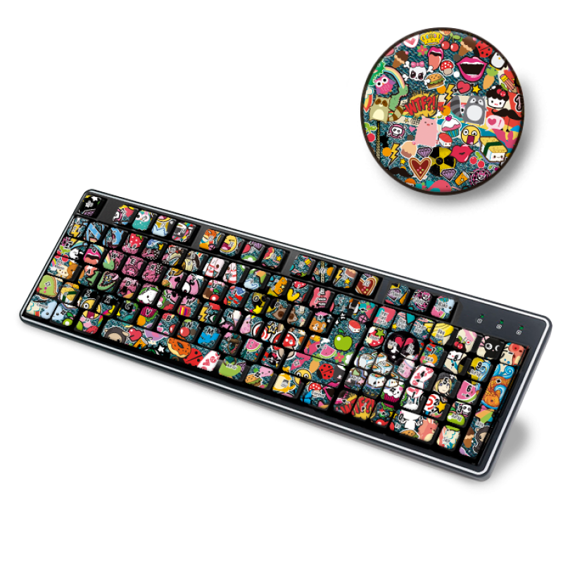 Skin Adhesivo Teclado Sticker Bomb Girl