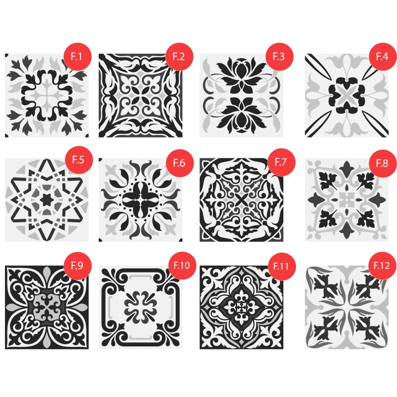Vinilo Mosaico Adhesivo Faro BW x 12 un.