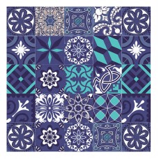 Vinilo Mosaico Adhesivo Mix Blue x 12 un.