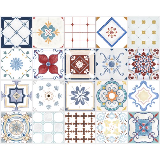 Mosaico Adhesivo Fiori