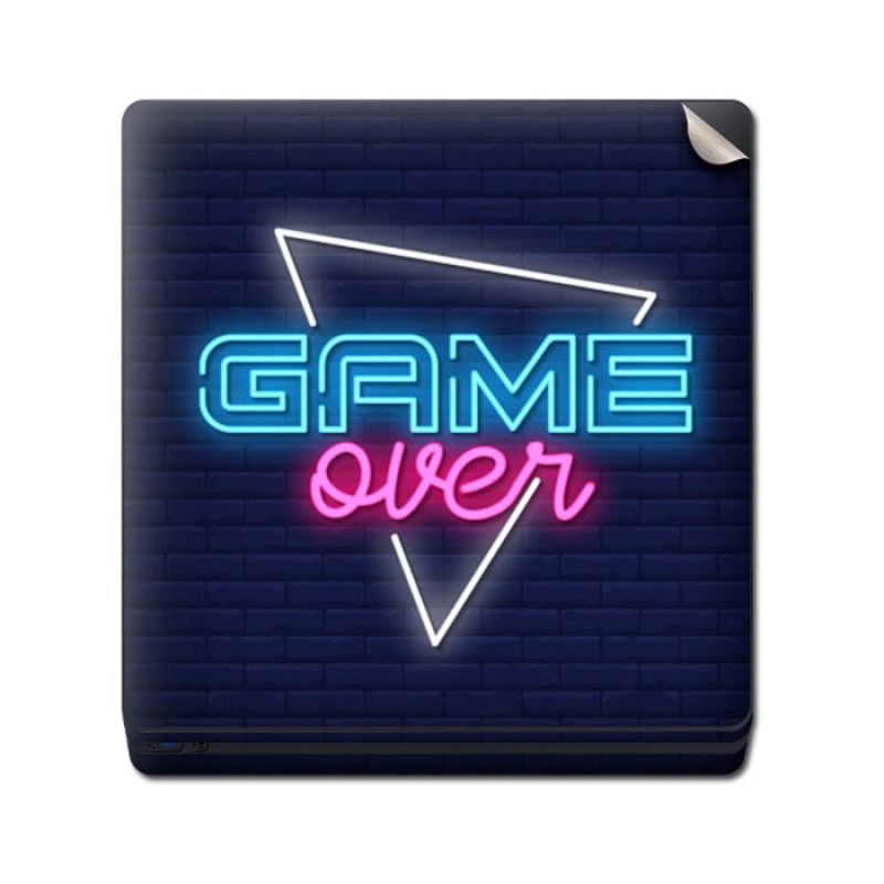 Skin Adhesivo Playstation 4 PS4 Neon Game Over