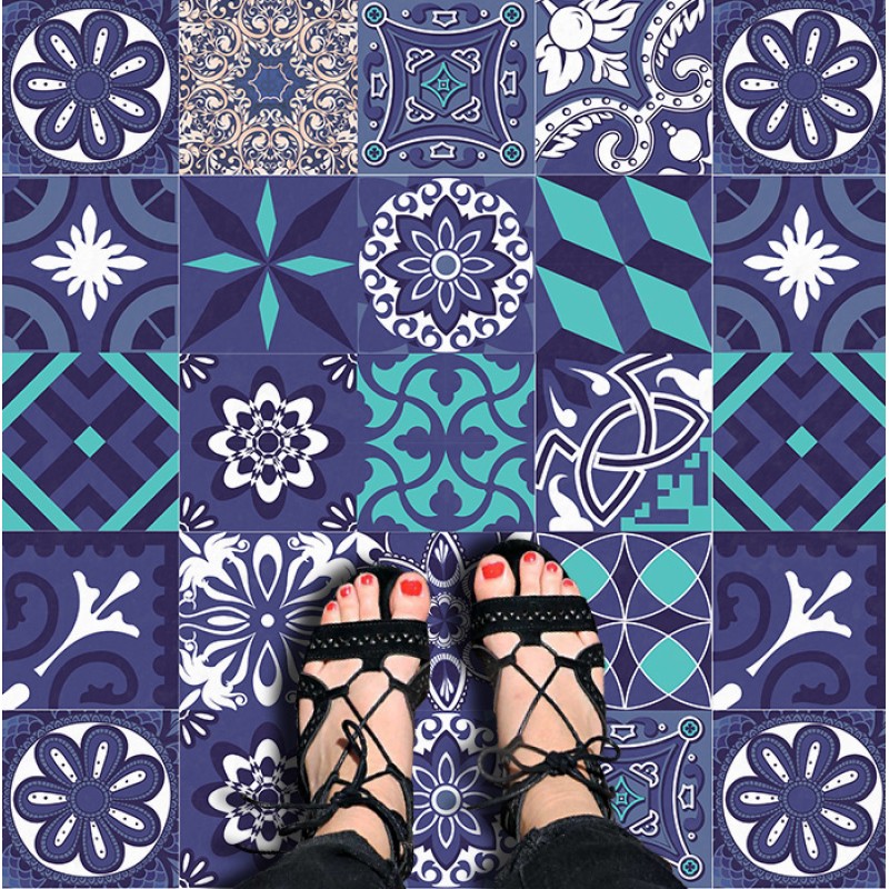 Plancha Vinilo Adhesivo Mix Blue