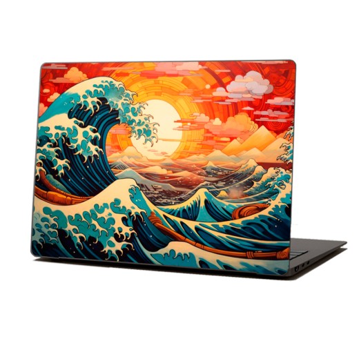 Skin Adhesivo Notebook Great Wave Color