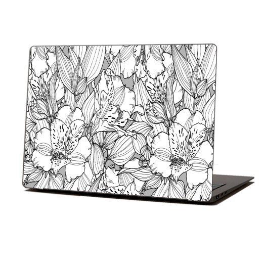 Skin Adhesivo Notebook BW Flowers