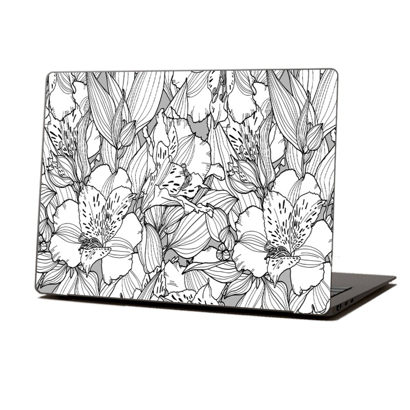 Skin Adhesivo Notebook BW Flowers