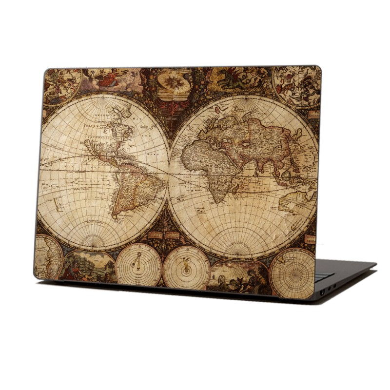 Skin Adhesivo Notebook Mapamundi Vintage