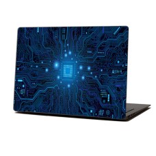 Skin Adhesivo Notebook Blue Microchip