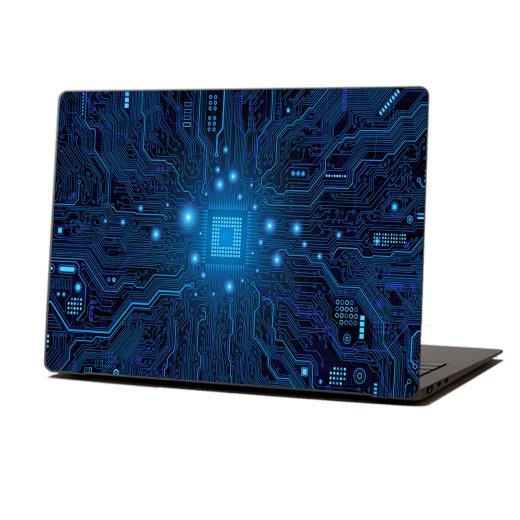 Skin Adhesivo Notebook Blue Microchip
