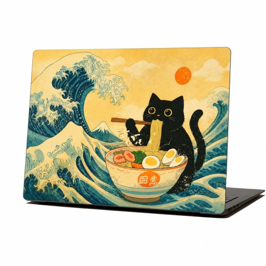 Skin Adhesivo Notebook Ramen Cat