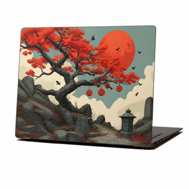 Skin Adhesivo Notebook Red Bonsai