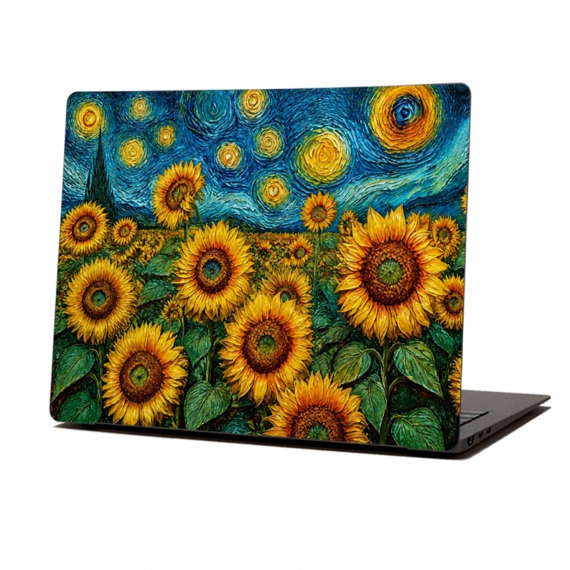 Skin Adhesivo Notebook Starry Sunflowers