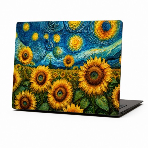 Skin Adhesivo Notebook Sunflower Night