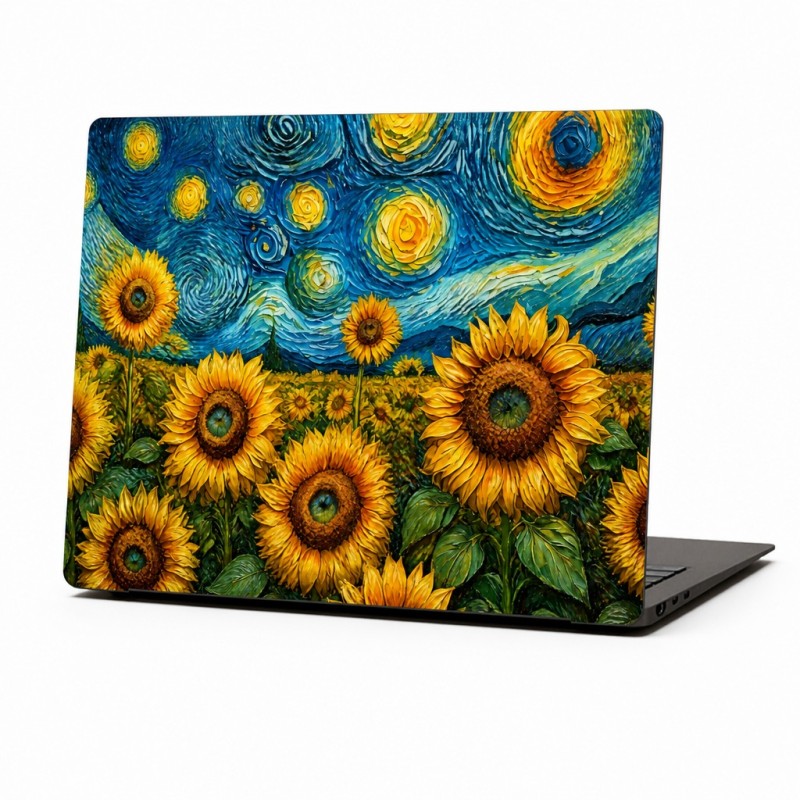 Skin Adhesivo Notebook Sunflower Night