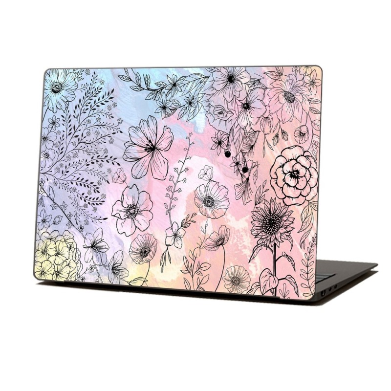 Skin Adhesivo Notebook Floral Sketch