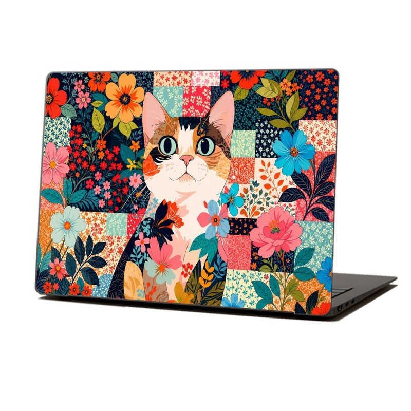 Skin Adhesivo Notebook Patchwork Cat