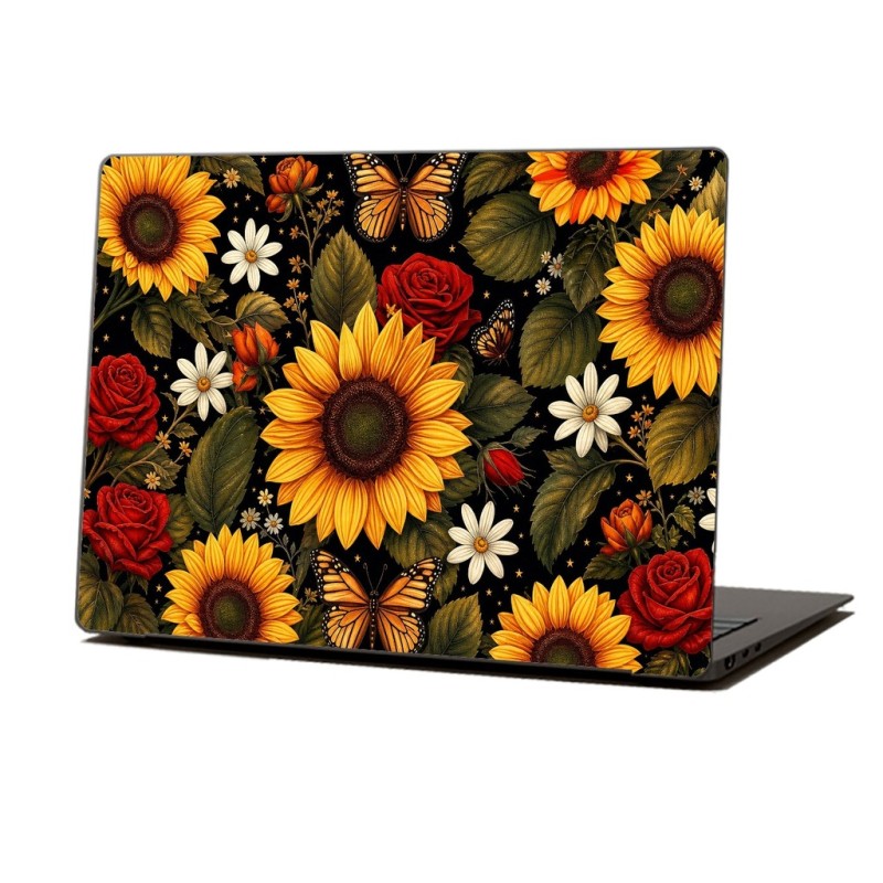 Skin Adhesivo Notebook Sunflower Noir