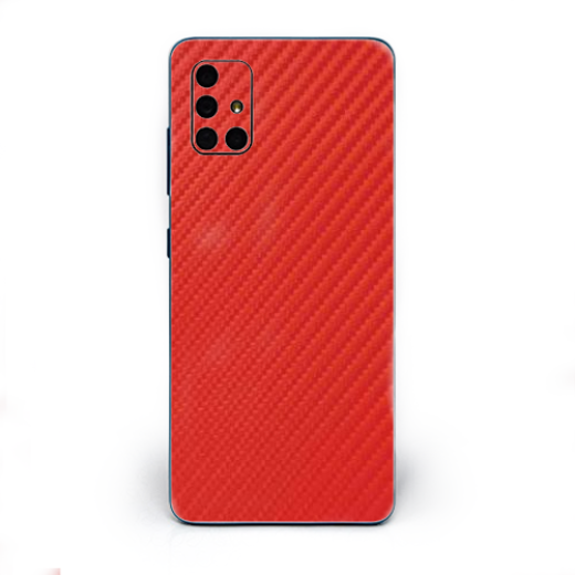 Skin Adhesivo Celular Fibra Carbono Rojo